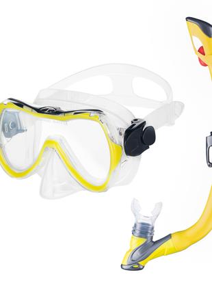 Набор маска и трубка Aqua Speed ​​ENZO + EVO 6071 желтый ребен...