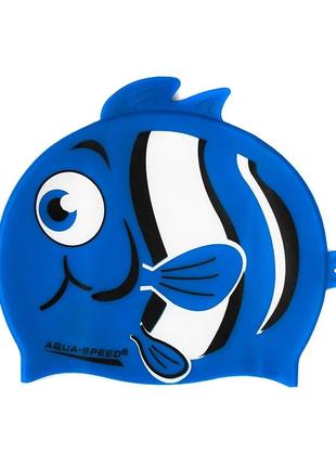 Шапка для плавания Aqua Speed ​​ZOO NEMO 5757 синяя рыбка дит ...