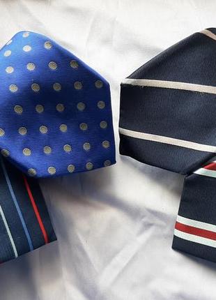 Винтажные шелковые галстуки. плотный шелк.