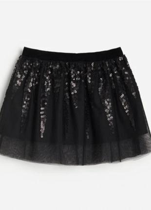 Фатиновая юбка в пайетки на 10 лет