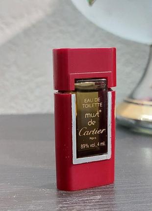 Must de cartier, edt, оригинал, винтажная миниатюра, редкость,...