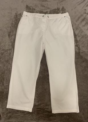 Білі літні бриджі M&S Classic бавовна Розмір 22/ 4xl -5xl