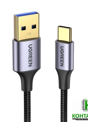 Кабель UGreen US187 USB 3.0 Type-C 1м 3A 30533 Metal Black