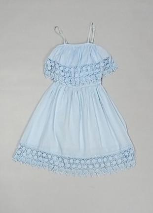 Платье детское голубое