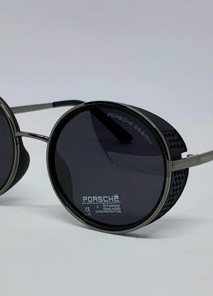 Porsche design стильные мужские солнцезащитные очки черные кру...