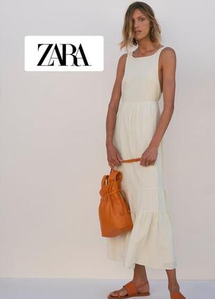 Хлопковое платье миди от zara