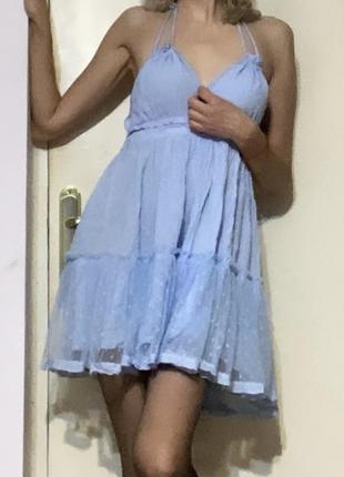 Shein восхитительное летнее голубое платье в виде нового