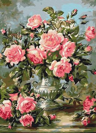 Картина по номерам "букет пионовидных роз" brushme bs51968 40х...
