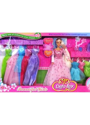Детская кукла  8027 с набором одежды (розовый)