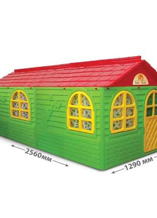 Детский игровой домик со шторками 02550/23 пластиковый