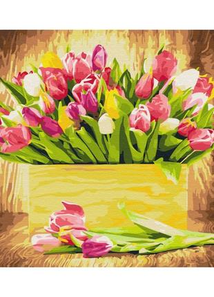 Картина за номерами "празникові тюльпани" brushme bs5666 40х50 см