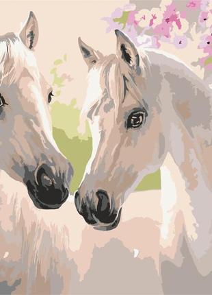 Картина по номерам "пара лошадей" 11664-nn 30х40 см