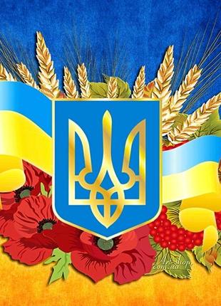 Алмазная мозаика на подрамнике украина в моем сердце 40х30 tn994