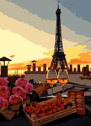 Картина по номерам strateg премиум романтический ужин в париже...