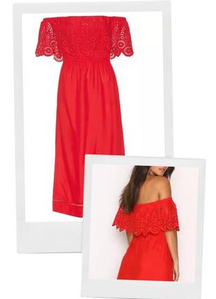 Неймовірна червона міді сукня віскоза прошва кроше з відкритим...