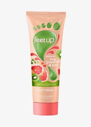Освежающий крем для ног с розовым грейпфрутом и киви feet up о...