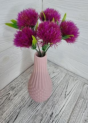 Искусственный букет одуванчик цвет темно-розовый 26 см