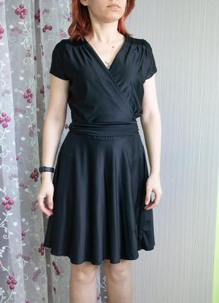 Чорна сукня, плаття з поясом, бантом
