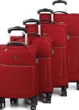 Чемодан snowball 22204 красный комплект чемоданов