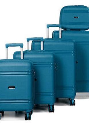 Чемодан snowball 21204 синий комплект чемоданов