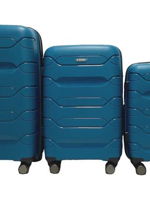 Чемодан worldline airtex 282 синий комплект чемоданов