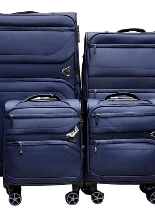 Чемодан snowball 21504 комплект чемоданов тёмно-синий