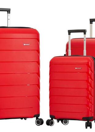 Чемодан snowball 33603 красный комплект чемоданов
