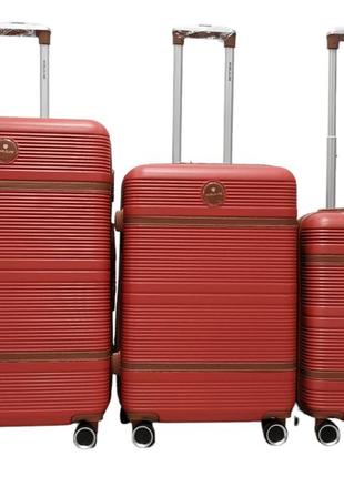 Чемодан worldline airtex 629 красный комплект чемоданов