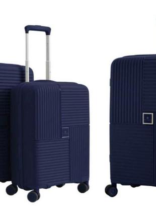 Чемодан snowball 20403 комплект чемоданов тёмно-синий