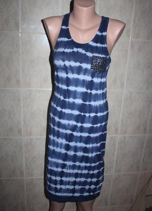 Плаття синє в смужку бавовна superdry