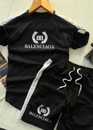 Мега крутой летний мужской комплект: шорты + футболка "balenci...