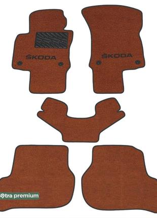 Двухслойные коврики Sotra Premium Terracotta для Skoda Octavia...