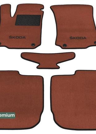 Двухслойные коврики Sotra Premium Terracotta для Skoda Octavia...