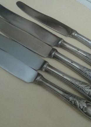 Ножи набор 5 шт мельхиор ссср серебрение №3