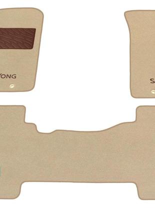 Двухслойные коврики Sotra Premium Beige для SsangYong Actyon (...