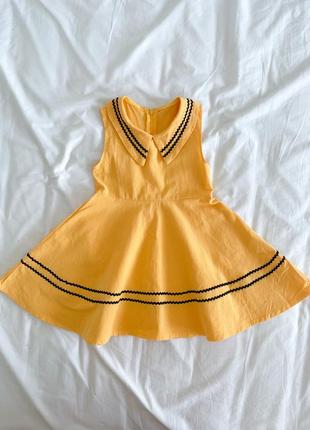 Желтое платье shein zara hm на девочку 4 года