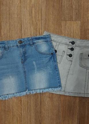 Юбка джинсовая базовая 128-140 george цена за две
