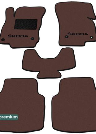 Двухслойные коврики Sotra Premium Chocolate для Skoda Superb (...