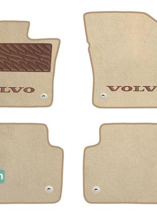 Двухслойные коврики Sotra Premium Beige для Volvo S60 (mkIII) ...