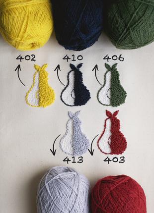 Нитки для ковровой вышивки Semi-Wool, пряжа для вязания