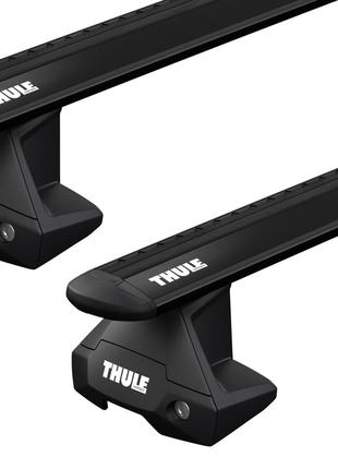 Багажник на гладкую крышу Thule Wingbar Evo Black для Volvo S9...