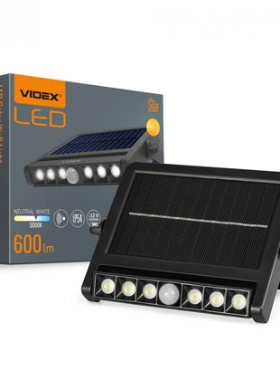 LED светильник автономный настенный IP54 VIDEX 600Lm 5000K Сен...
