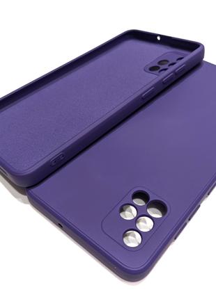 Силиконовый чехол для Samsung Galaxy A51 Фиолетовый микрофибра...