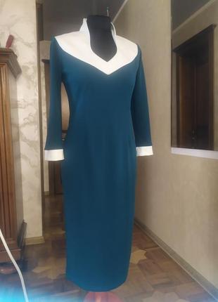 Новое прекрасное платье anastasimo бутылочного зеленого цвета