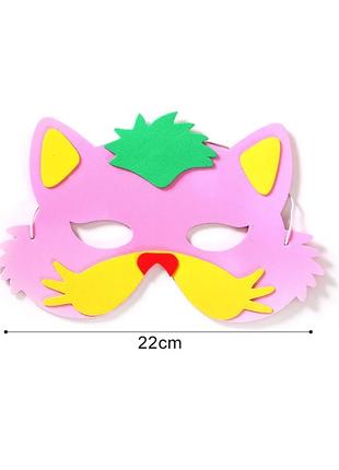 Детская маска Кот карнавальная, размер маски 22*13,5см