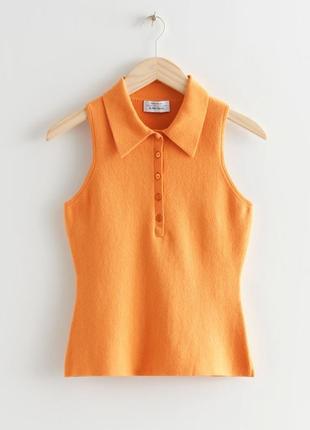 Топ &amp; other stories collared knit top cos  / xs