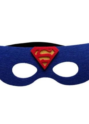 Маска карнавальная детская Спайдермен синяя, размер маски 16*7см