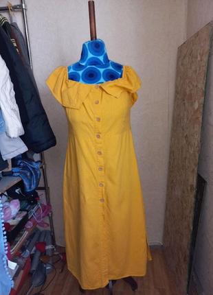 Льняное платье, сарафан 48-50 размер