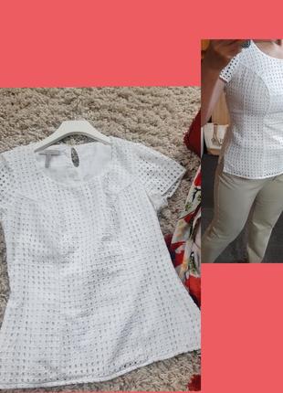 Актуальная белая хлопковая блуза с прошвой, pepperberry, p. 10