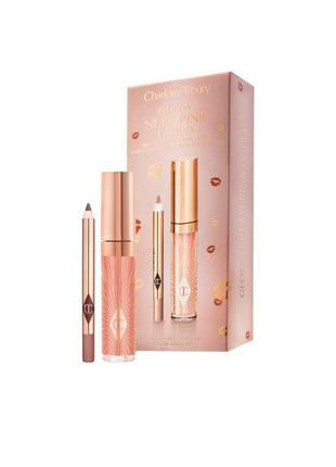 Набір для губ charlotte tilbury glossy nude pink lip duo